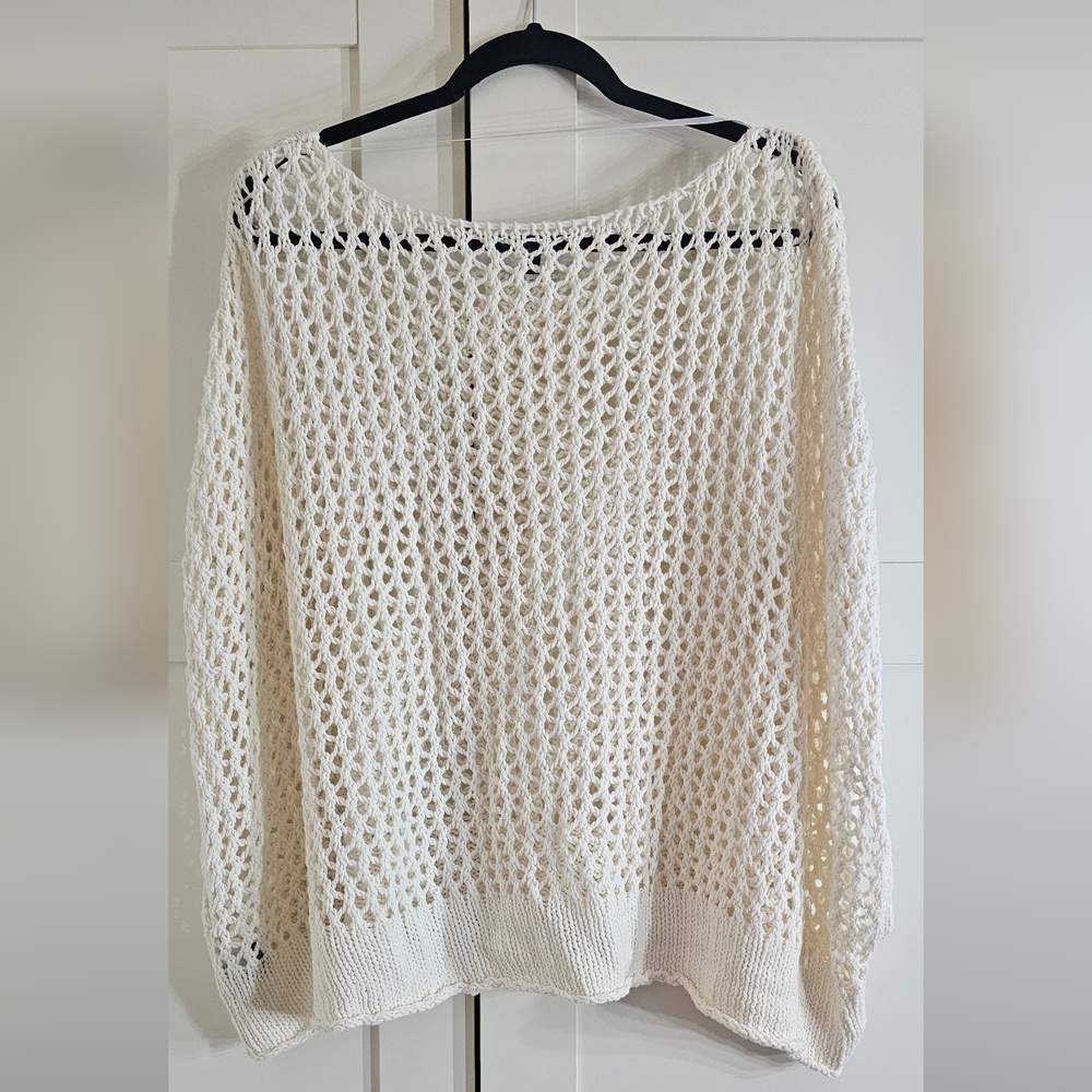 Torrid Open Stitch Pullover Oversized Cropped Sweater - Picture 2 of 6